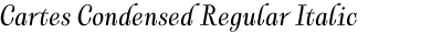 Cartes Condensed Regular Italic